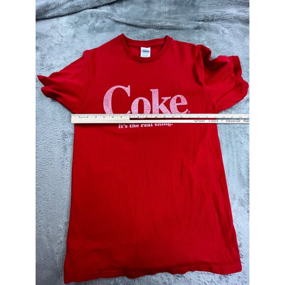 Vintage Coke Mens Medium Red Shirt "Its The Real Thing" Delta Pro Weight Retro - Picture 4 of 7